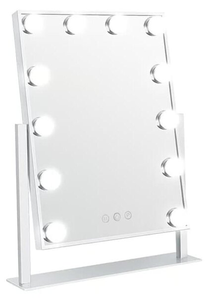UNIQ New York Mega LED kosmetické zrcadlo s 12 žárovkami – bílé