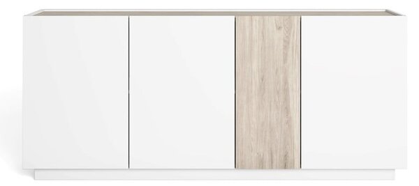 Bílá/přírodní skříňka v dekoru dubu 180x78 cm Udine – Marckeric