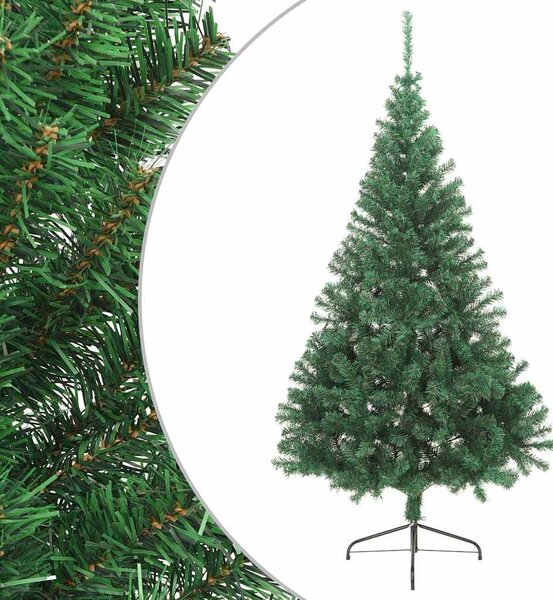 Umělý poloviční vánoční stromek se stojanem zelený 180 cm PVC 321032
