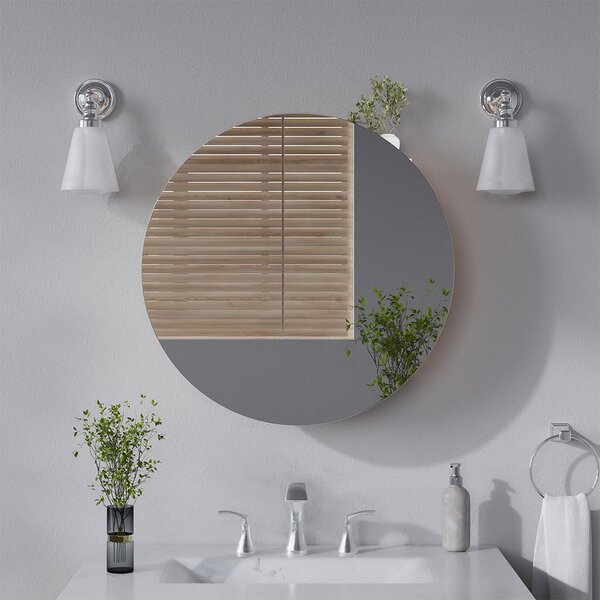Koupelnová zrcadlová skříňka Vicco Loki Bílá 60 x 60 cm se 2 přihrádkami, Model 56222