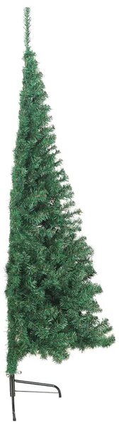 Umělý poloviční vánoční stromek se stojanem zelený 180 cm PVC 321032
