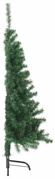 Umělý poloviční vánoční stromek se stojanem zelený 150 cm PVC 321031