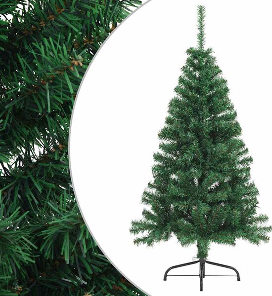 Umělý poloviční vánoční stromek se stojanem zelený 150 cm PVC 321031