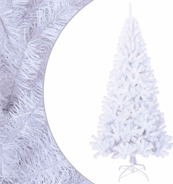 Umělý vánoční stromek s hustými větvemi bílý 180 cm PVC 321039