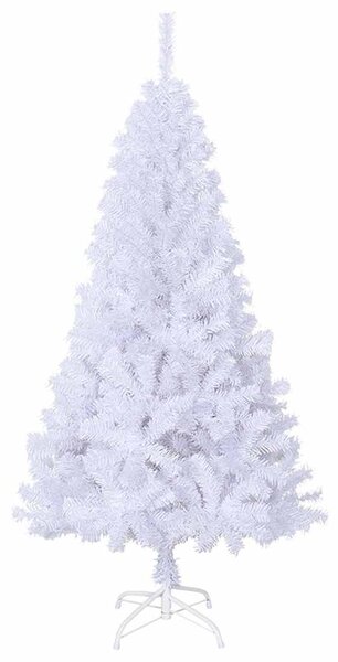 Umělý vánoční stromek s hustými větvemi bílý 150 cm PVC 321038