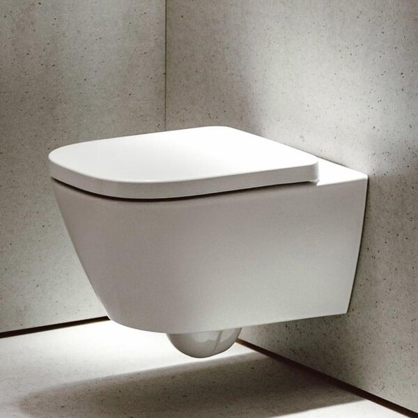 LAUFEN MEDA závěsný klozet Advanced compact, bez okrajů, tiché splachování, 360x490mm, skryté upevnění Splachování pod omýváním, H8201134000001