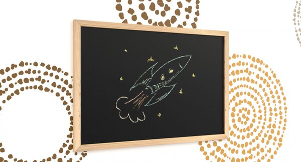 Allboards, Černá křídová tabule 90x60 cm, dřevěný rám ECO, TB96ECO
