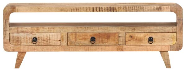 TV stolek 117 x 30 x 41 cm masivní hrubé mangovníkové dřevo 321042
