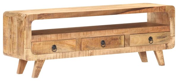 TV stolek 117 x 30 x 41 cm masivní hrubé mangovníkové dřevo 321042