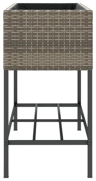 Zahradní truhlíky s policí 2 ks šedé 90 x 40 x 75 cm 3210509