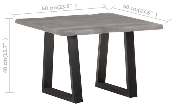 Konferenční stolek s živou hranou 60x60x40 cm masivní akácie 321045