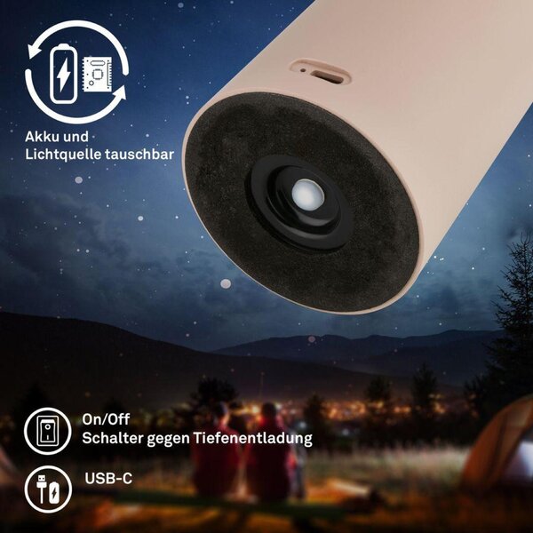 BRILONER Juna stolní lampa - 1,8W, 210lm, nabíjecí, LED, stmívatelné, dotykový vypínač, teplá bílá, béžová 7580011