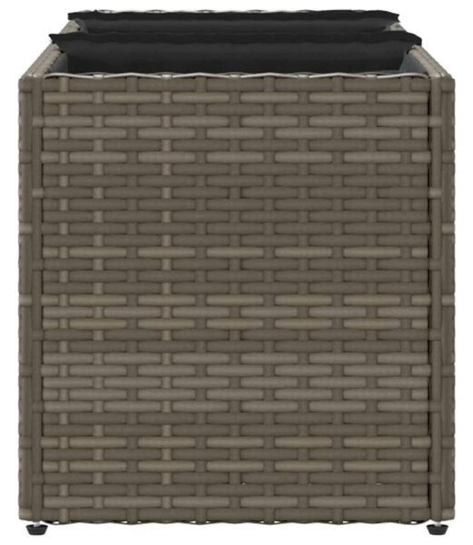 Zahradní truhlíky se 3 květináči 2 ks šedé 105 x 30 x 32 cm 3210524