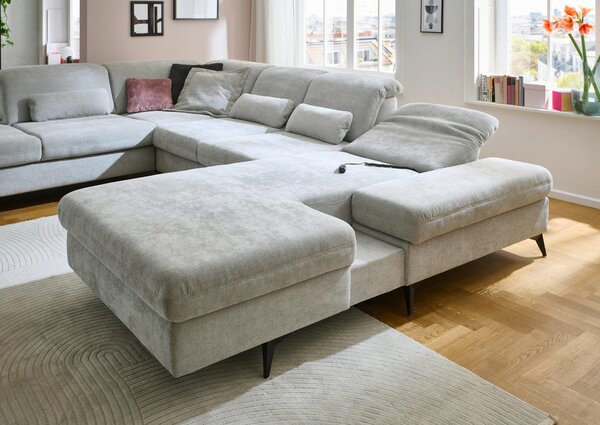 SEDACÍ SOUPRAVA, textil, barvy stříbra Beldomo Style - Sedací soupravy
