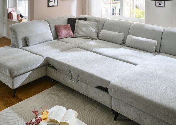 SEDACÍ SOUPRAVA, textil, barvy stříbra Beldomo Style - Sedací soupravy