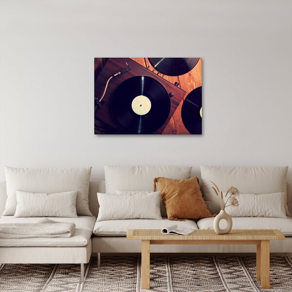 Obraz gramofonových desek (70x50 cm)
