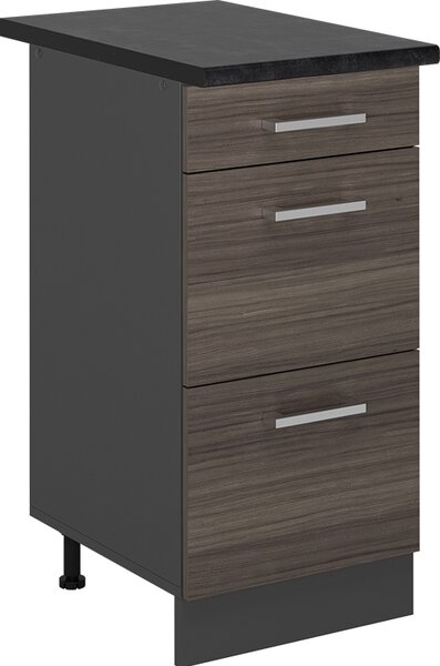 Spodní skříňka kuchyňské linky Vicco R-Line Ušlechtilá šedá 40 cm se zásuvkami, PD Antracit, Model 53693