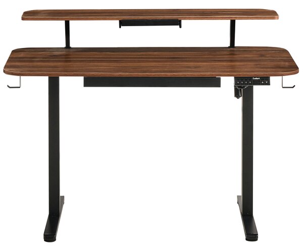 Elektricky výškově nastavitelný pracovní stůl WILBANKS Hnědá/Černá 120 cm 60 cm s USB portem