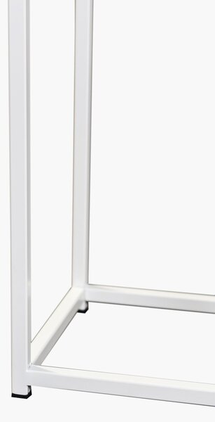 Květináč na vysokých nohách ELEVATE SQUARE, ocel, výška 79 cm, bílý mat
