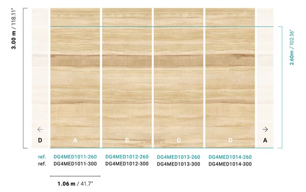 Vliesová fototapeta na zeď, pruhy, DG4MED1012-260, Wall Designs IV, Khroma by Masureel