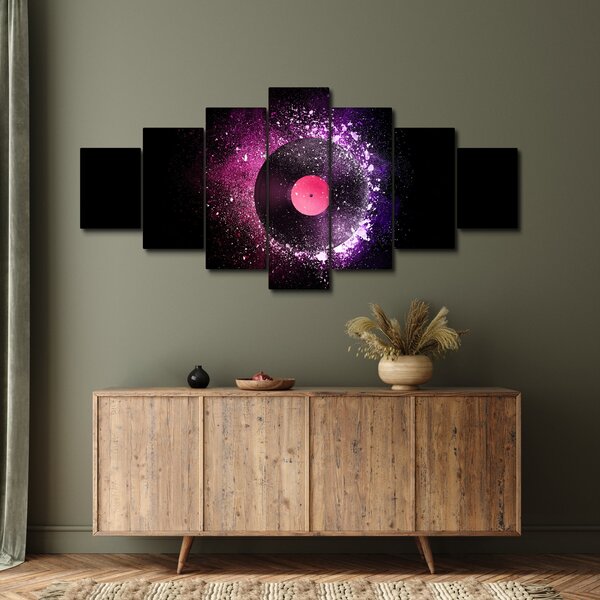 Obraz - Vinylová deska v růžovo-fialových (210x100 cm)