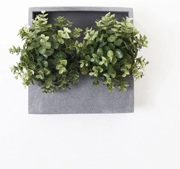 Květináč na stěnu MINU, sklolaminát, 30x30 cm, šedý