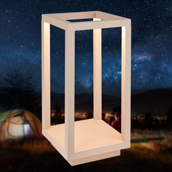 BRILONER Laer stolní lampa - 1,8W, 50lm, bezdrátová, LED, stmívatelné, dotykový vypínač, CCT, béžová 7579011