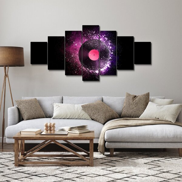 Obraz - Vinylová deska v růžovo-fialových (210x100 cm)