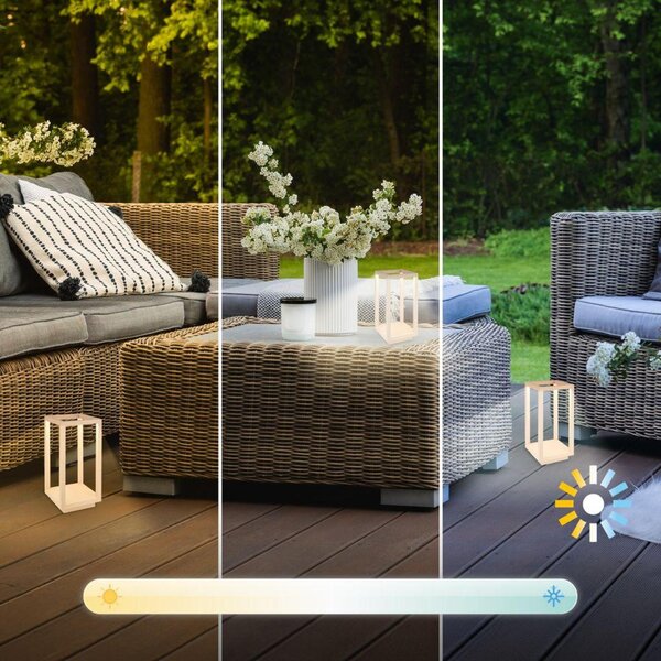 BRILONER Laer stolní lampa - 1,8W, 50lm, bezdrátová, LED, stmívatelné, dotykový vypínač, CCT, béžová 7579011