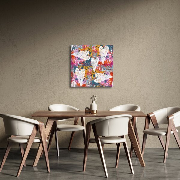 Obraz - Srdce na abstraktním pozadí (30x30 cm)