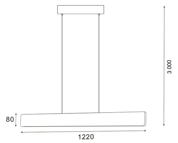 Palnas 62019338 ŠÍŘKA: 1220 mm, OVLÁDÁNÍ: Fázové, TEPLOTA LED: 3000-4000 K