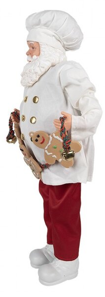 Vánoční dekorace Santa cukrář s perníčky - 27*13*50 cm - Clayre & Eef