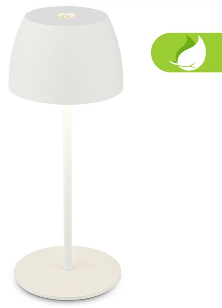 BRILONER LED nabíjecí stolní lampička Serina Mini, bezdrátová, 20cm, IP44, 2,5W, stmívatelné, dotykový vypínač, bílé 7503016