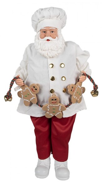 Vánoční dekorace Santa cukrář s perníčky - 27*13*50 cm - Clayre & Eef