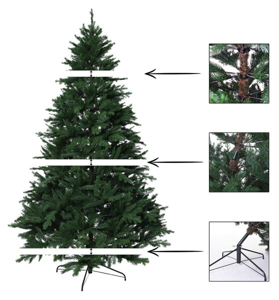 Umělý stromek NORDMANN, výška 150 cm, plast, zelený, outlet