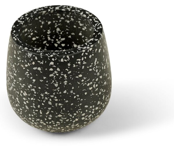 Tmavě šedý květináč Bonami Selection Terrazzo, ø 15 cm