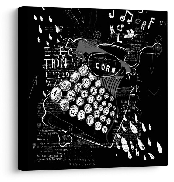 Obraz - Kresba v Banksyho stylu (30x30 cm)