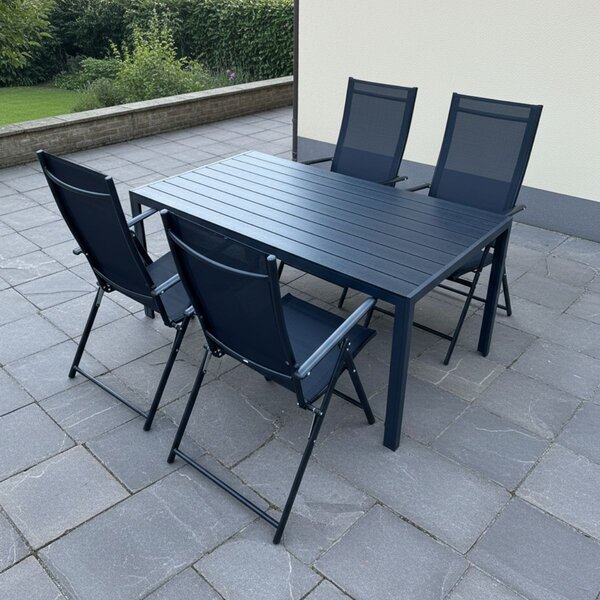 Vikio Zahradní set 150x90 pro 4 osoby V134 černá