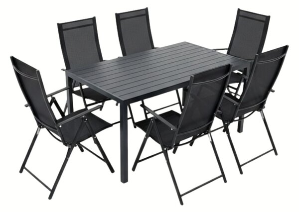 Vikio Zahradní set 150x90 pro 6 osob V136 černá