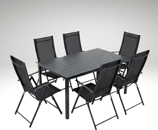 Vikio Zahradní set 150x90 pro 6 osob V136 černá