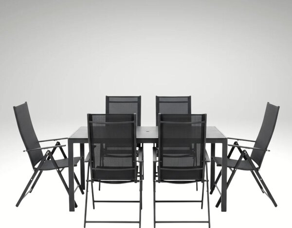Vikio Zahradní set 150x90 pro 6 osob V136 černá