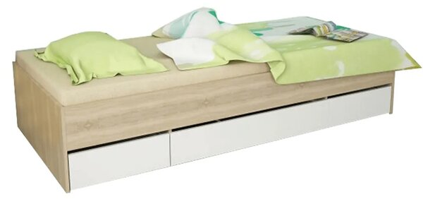 MATIASI POSTEL 90X200, DUB SONOMA/BIELA DOPREDAJ