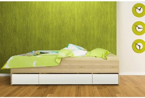 MATIASI POSTEL 90X200, DUB SONOMA/BIELA DOPREDAJ