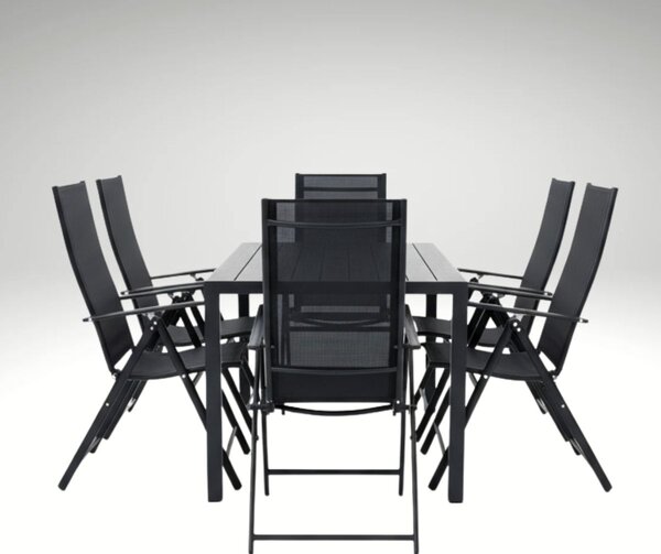 Vikio Zahradní set 150x90 pro 6 osob V136 černá