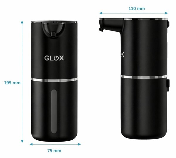 Bezdotykový dávkovač mýdla černý GLOX GM1B