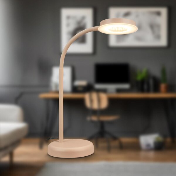 BRILONER Megg lampička na psací stůl – 12W, 800lm, LED, stmívatelné, dotykový vypínač, teplá bílá, béžová 7585011