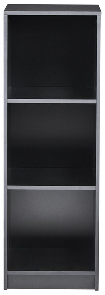 Knihovna se 3 policemi ZEHNA 117 cm Černá