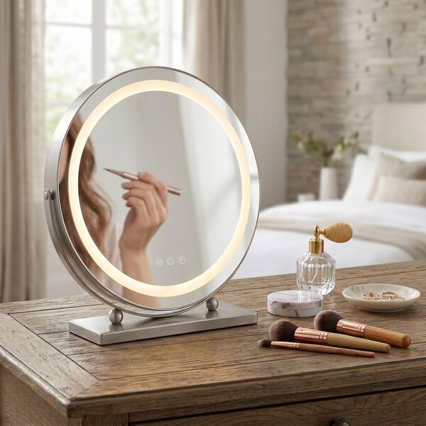 Zrcadlo Rea Make-Up Led Chrome