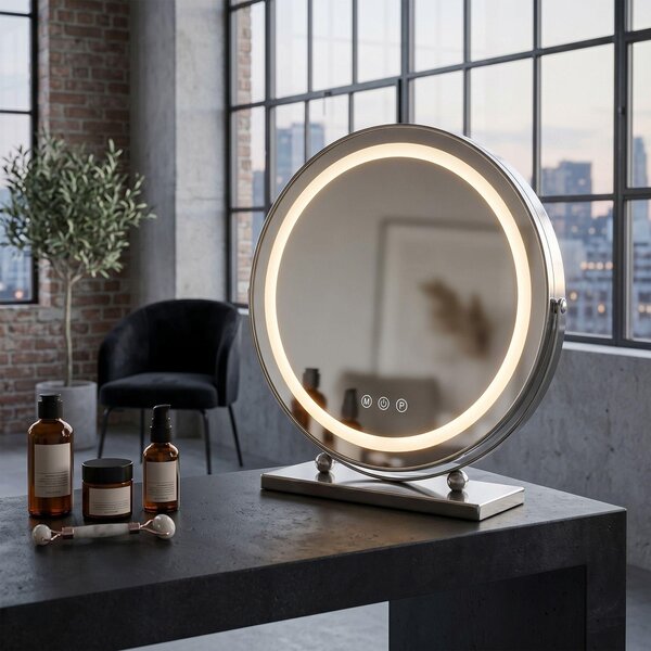 Zrcadlo Rea Make-Up Led Chrome