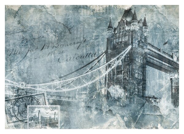 Obraz - Tower Bridge v chladných tónech (70x50 cm)